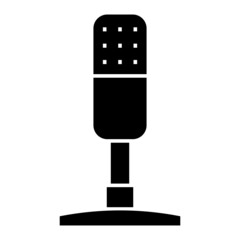 Vector Microphone Glyph Icon Design