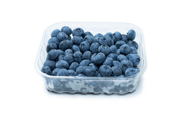 Group of fresh blueberry isolated on a white background.