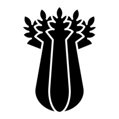 Vector Celery Glyph Icon Design