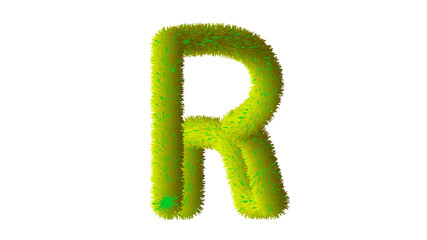 letter a from a flower isolated