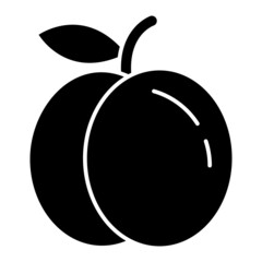 Vector Peach Glyph Icon Design