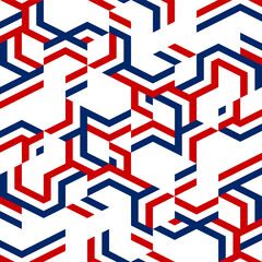 Abstract red and blue geometric pattern