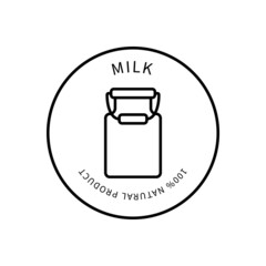 Milk Line Icon In Simple Style. Natural Product. Vector sign in a simple style isolated on a white background.