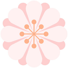 和風の花のイラスト素材