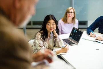  team working together in office 