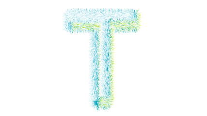 letter a from a grass isolated