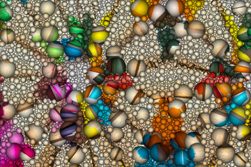 background image with 3d color spheres, illustration design