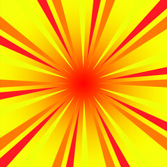 Obraz premium Yellow vector background of radial lines