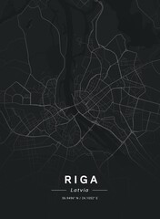 Map of Riga, Latvia