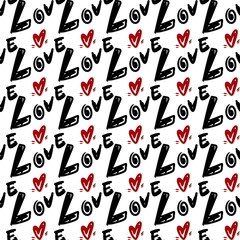 seamless pattern of text love background