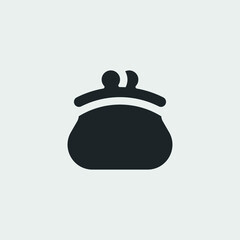 Purse or money. Simple shape vector icon