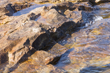 Stones and clear water