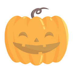 jack o' lantern pumpkin for halloween color illustration
