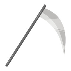 scythe grim reaper for halloween color illustration