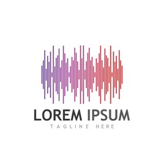 Sound waves vector illustration