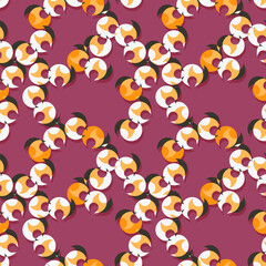 Seamless abstract strange pattern with chaotic circles