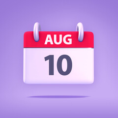 3D Calendar - August 10th