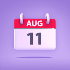 3D Calendar - August 11th