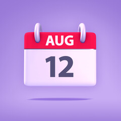 3D Calendar - August 12th