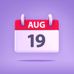 3D Calendar - August 19th