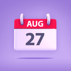 3D Calendar - August 27th