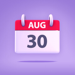 3D Calendar - August 30th