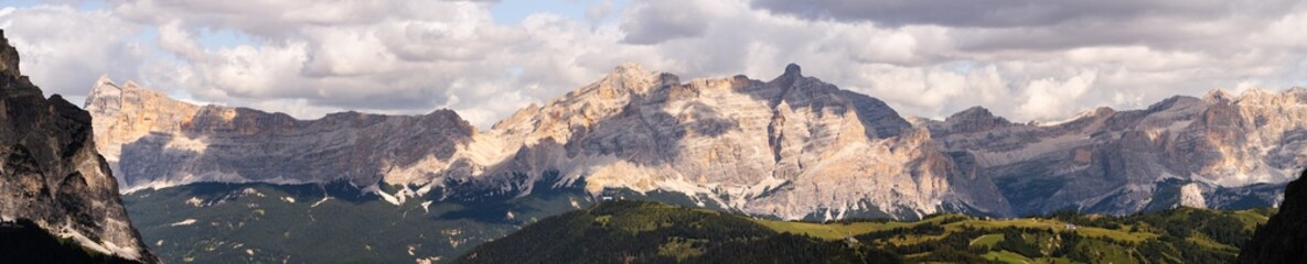 Ultra-high resolution panorama of Gruppo delle Cunturines, Dolomites of Trentino Alto Adige - Badia. Monte Cavallo, Cima Dieci