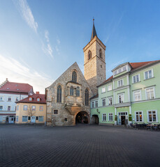 Wenigermarkt Square and Agidienkirche Church - Erfurt, Thuringia, Germany