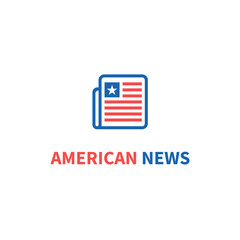 American newspaper logo Template Design