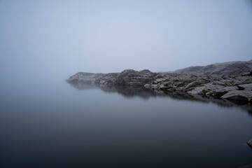 Lago della Vacca con la nebbia