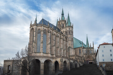 Fototapeta na wymiar Erfurt Cathedral - Erfurt, Thuringia, Germany