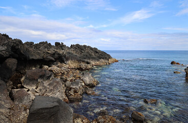 The stunning cliff of Ponta da Barca, Graciosa Island, Azores