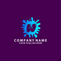 Fototapeta premium Letter w logo with wave abstract logo, water drop logo