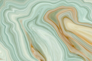 Obraz premium Marble ink colorful. green - blue marble pattern texture abstract background. can be used for background or wallpaper