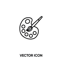 Paint palette vector icon. Modern, simple flat vector illustration for website or mobile app.Paint symbol, logo illustration. Pixel perfect vector graphics	
