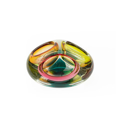 Modern colorful vase isolated on white background