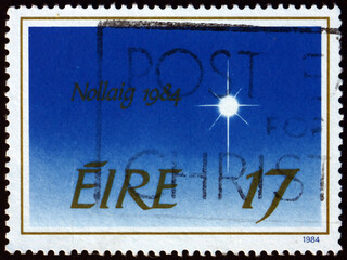 Postage stamp Ireland 1984 Christmas star, Christmas