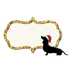 Christmas puppy frame