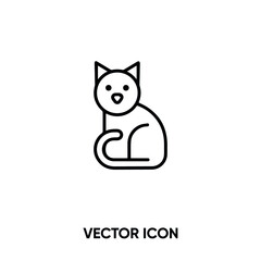Cat vector icon. Modern, simple flat vector illustration for website or mobile app.Domestic animal symbol, logo illustration. Pixel perfect vector graphics	