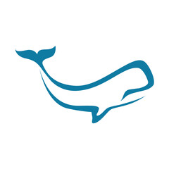 abstract whale, vector
