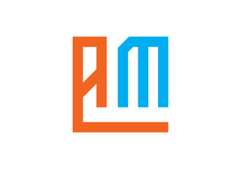 this is a creative letter AM logo icon design