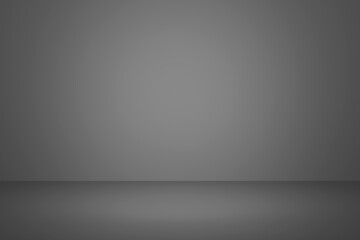 Abstract pastel gray color and gradient white light background in studio table backdrops display product design. Blank empty room for showing. Blur 3D render podium stage grey texture black pattern.