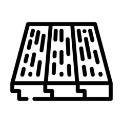 wood layer floor line icon vector. wood layer floor sign. isolated contour symbol black illustration