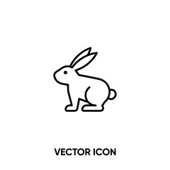 Rabbit vector icon. Modern, simple flat vector illustration for website or mobile app.Rabbit symbol, logo illustration. Pixel perfect vector graphics	

