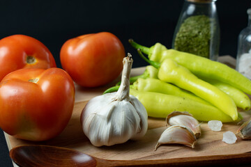 vegetables on a table
