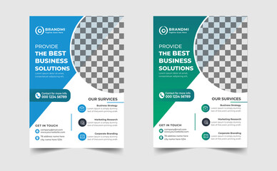 Modern Creative Corporate Business Flyer Template.