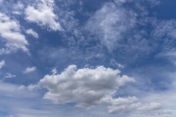 Fototapeta premium Blue sky background with clouds