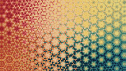 A colorful background with repetition of hexagon shapes to use in wallpapers web design and websites  