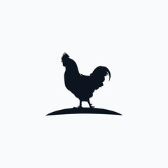 chicken farm logo vector illustration design
