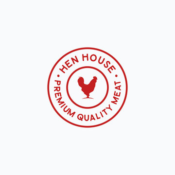 chicken farm logo vector illustration design